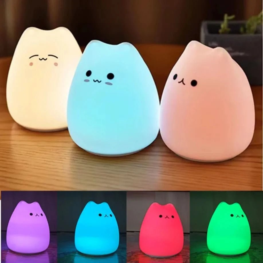 かわいい癒しの猫型LEDナイトライト - ぬくもり雑貨屋